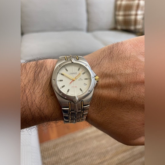 Tissot PR 200 P160/260 Gold Dial 38mm Original Bracelet Two Tone - Main Image